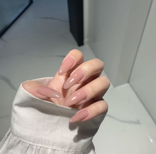 Box Charming Blue Heart French Nails For Women Simple Pink Ins Style Fake Nails Acrylic Full Tips False press on nail