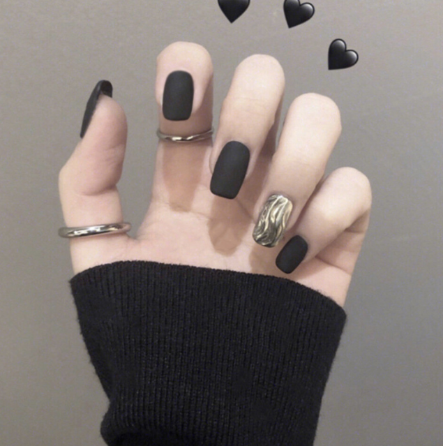 Box Charming Blue Heart French Nails For Women Simple Pink Ins Style Fake Nails Acrylic Full Tips False press on nail