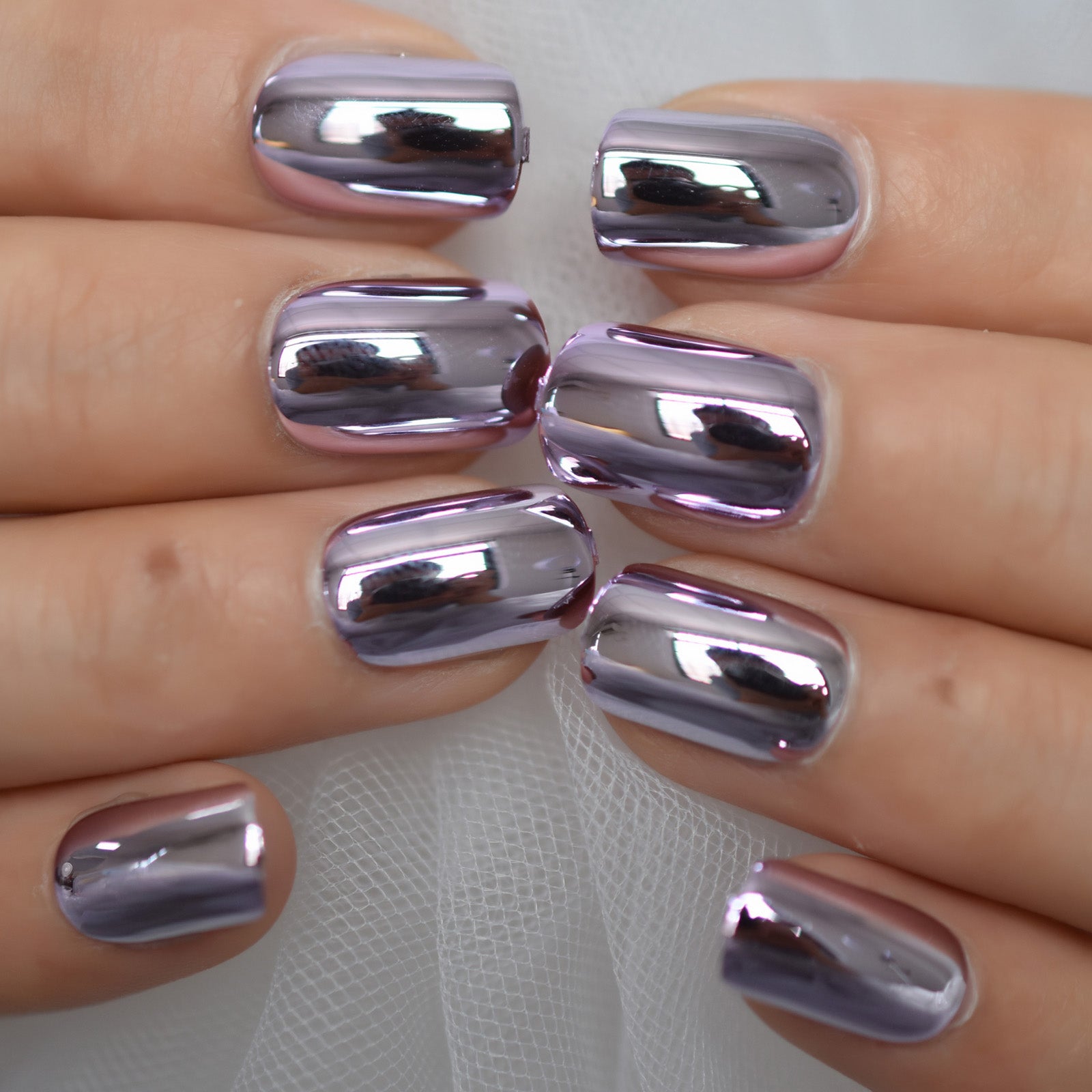 Matt Black Fake Nails Visible Trails of Planets Faux Ongle Square Press On Finger Manicure with Adhesive Tabs 24
