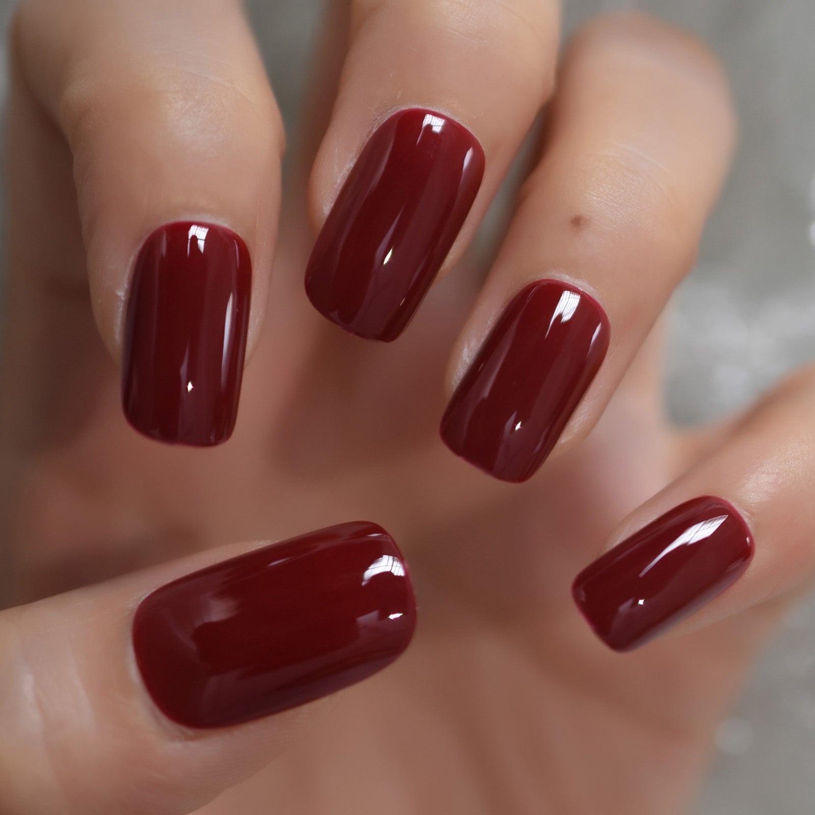 Matt Black Fake Nails Visible Trails of Planets Faux Ongle Square Press On Finger Manicure with Adhesive Tabs 24