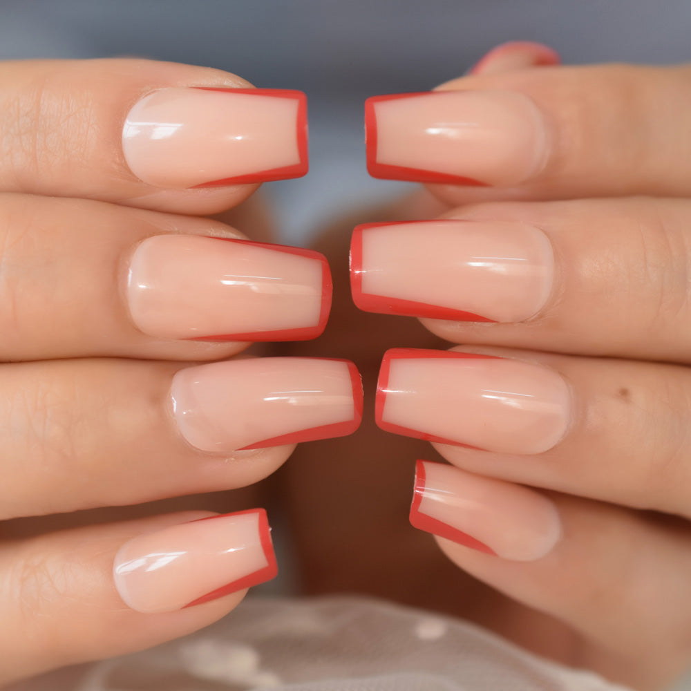 Matt Black Fake Nails Visible Trails of Planets Faux Ongle Square Press On Finger Manicure with Adhesive Tabs 24