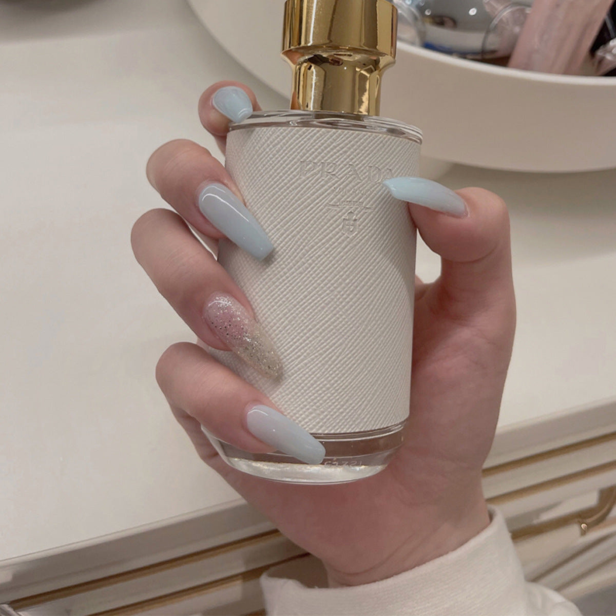 U&#241;as postizas acr&#237;licas para mujer y ni&#241;a, 24 piezas, cubierta completa Rosa melocot&#243;n, herramientas de decoraci&#243;n de u&#241;as postizas con pegamento