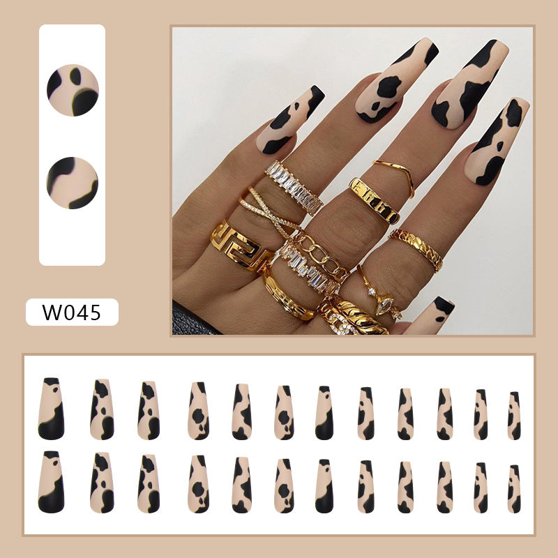U&#241;as postizas con forma de bailarina francesa para mujer, u&#241;as postizas de color rosa, cobertura completa, puntas de u&#241;as, entramado de coraz&#243;n